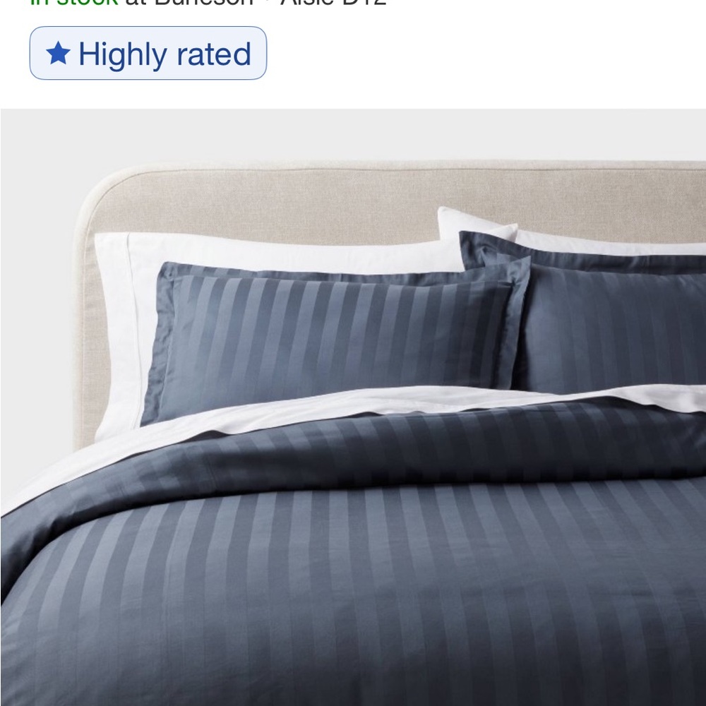 Threshold Navy Striped Duvet Cover Set